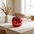 thumbnail image 5 of Fall Decor Halloween Retro Mirror Glass Disco Pumpkin Decor Sparkling Light Reflecting Tabletop Centerpiece Glass Tile Pumpkin Ornament for Mantel Window Party, 5 of 6