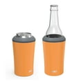 thumbnail image 5 of Zak Designs Zak Hydration 12 ounce Double Wall Stainless Steel Can and Bottle Cooler with Vacuum Insulation, Tangerine, 5 of 9