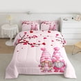 thumbnail image 2 of Homewish Happy Valentine'S Day 2pcs Bedding Comforter Set For Female Men Adults,Kawaii Gnome Twin Comforter Sets,Love Heart Print Breathable Bedding Set,Breathable Home Decor,Reversible, 2 of 8