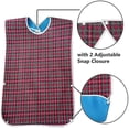 thumbnail image 4 of 3 Pack Adult Bibs With Crumb Catcher - Washable Adult Dining Bib, Large Adult, 4 of 5
