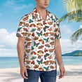 thumbnail image 3 of Rateoe Colorful Butterfly Pattern Men’s Hawaiian Shirt – Short Sleeve Button-Down Tropical Beach Shirt, Lightweight & Breathable Casual Aloha Shirt with Pocket,XX-Large, 3 of 7