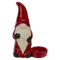 thumbnail image 2 of Northlight Gnome Tea Light Christmas Candle Holder - 7" - Red and Black, 2 of 5