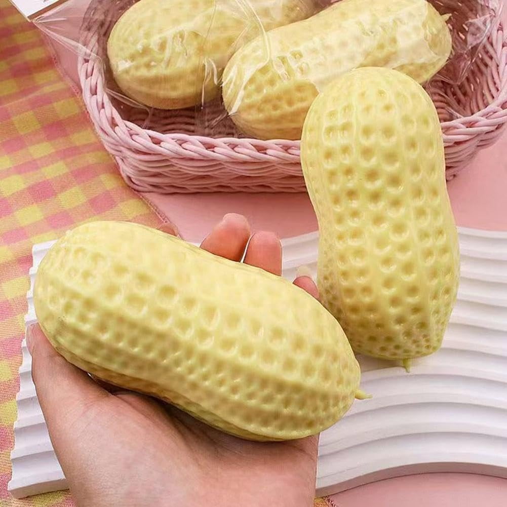 Peanut Shaped Stress Squeeze Balls, Soft Squeeze Toys, Stress Relief Fidget Sensory Toys