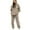 Khaki, variant on Women's Hooded Sweatshirt Set Casual Pullover With Drawstring And Denim Pant Suits for Women Overalls Women Snowboarding Womens Tuxedo Outfit Womens Pant Suit for Work Wedding Jumpsuits Women Bride