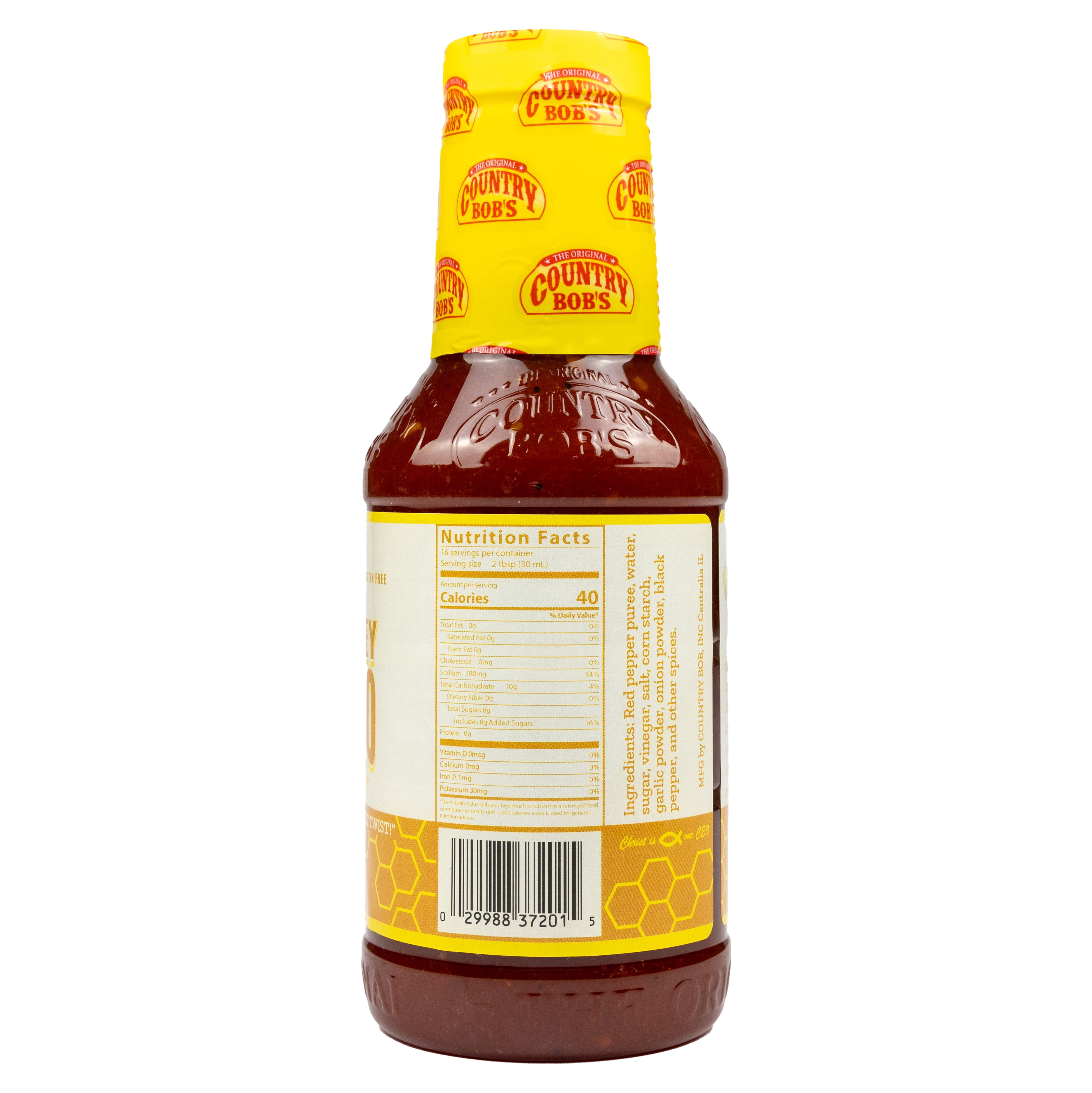(3 pack) Country Bob’s Hot Honey Buffalo Wing Sauce, 18 oz Bottle, Gluten-Free