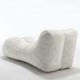 thumbnail image 5 of Pawverly Ergonomic Bean Bag Sofa Chair for Adults, 59-Inch White Lounge Chair, Sponge Filled, Modern Curved Beanbag Sofa for Living Room & Bedroom, 5 of 5