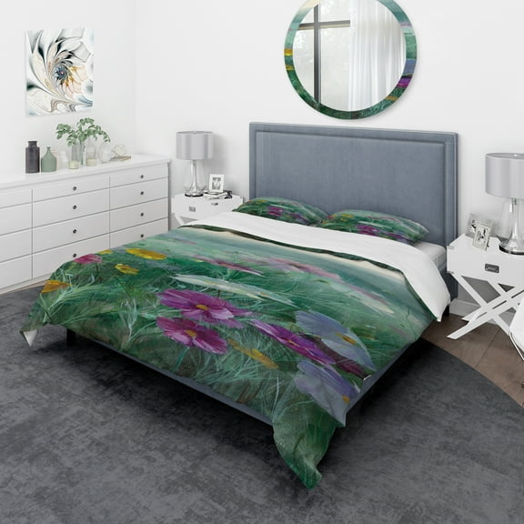 Designart 'Cosmos at Dawn III' Geometric Duvet Cover Set