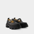 thumbnail image 2 of Ganni Cleated Mary Jane Loafers - Synthetic Leather - Black Black (Women's), 2 of 4