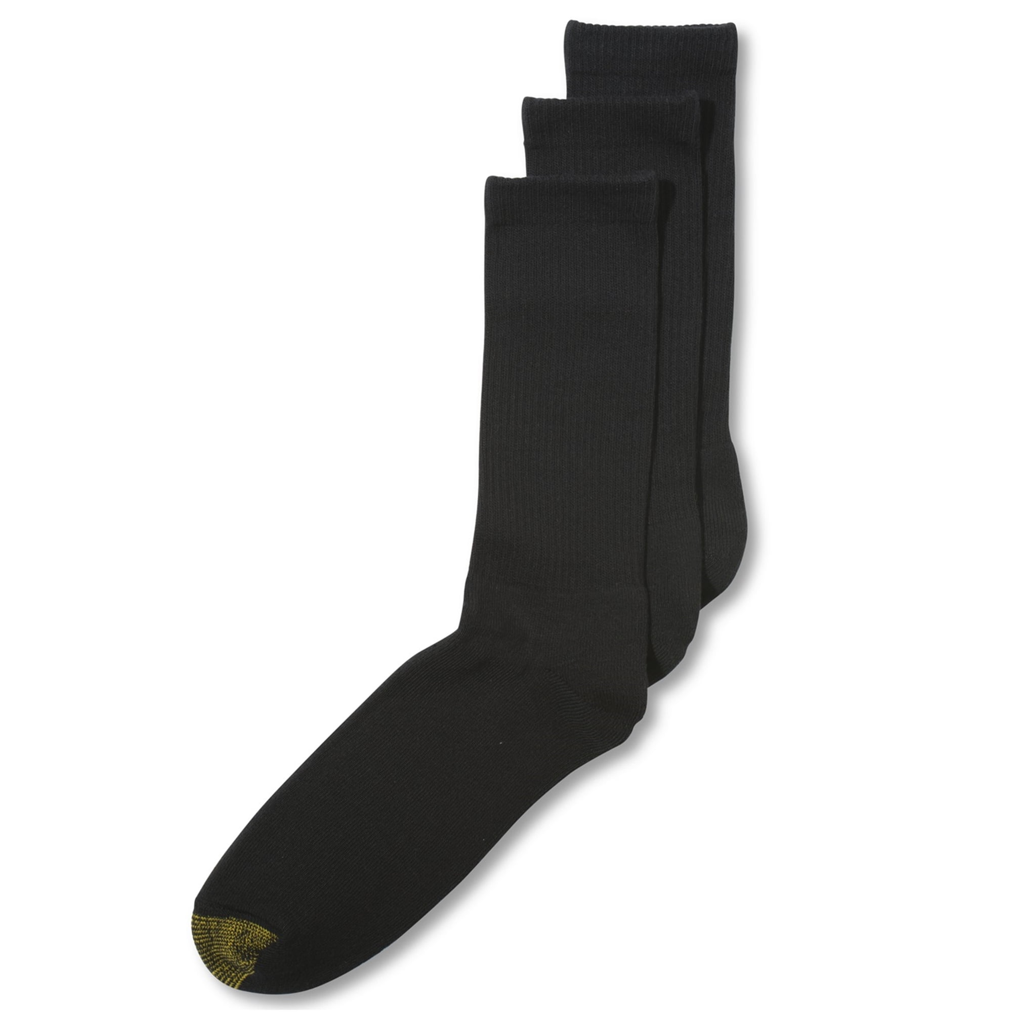 GOLDTOE Gold Toe Mens Uptown FX Midweight Socks, Black, 1013