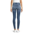 thumbnail image 5 of No Boundaries Juniors' Super High Rise Curvy Jeggings with Destruction, 5 of 6