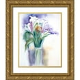 thumbnail image 1 of Shefranov, Olga 12x14 Gold Ornate Wood Framed with Double Matting Museum Art Print Titled - Purple Still Life, 1 of 4