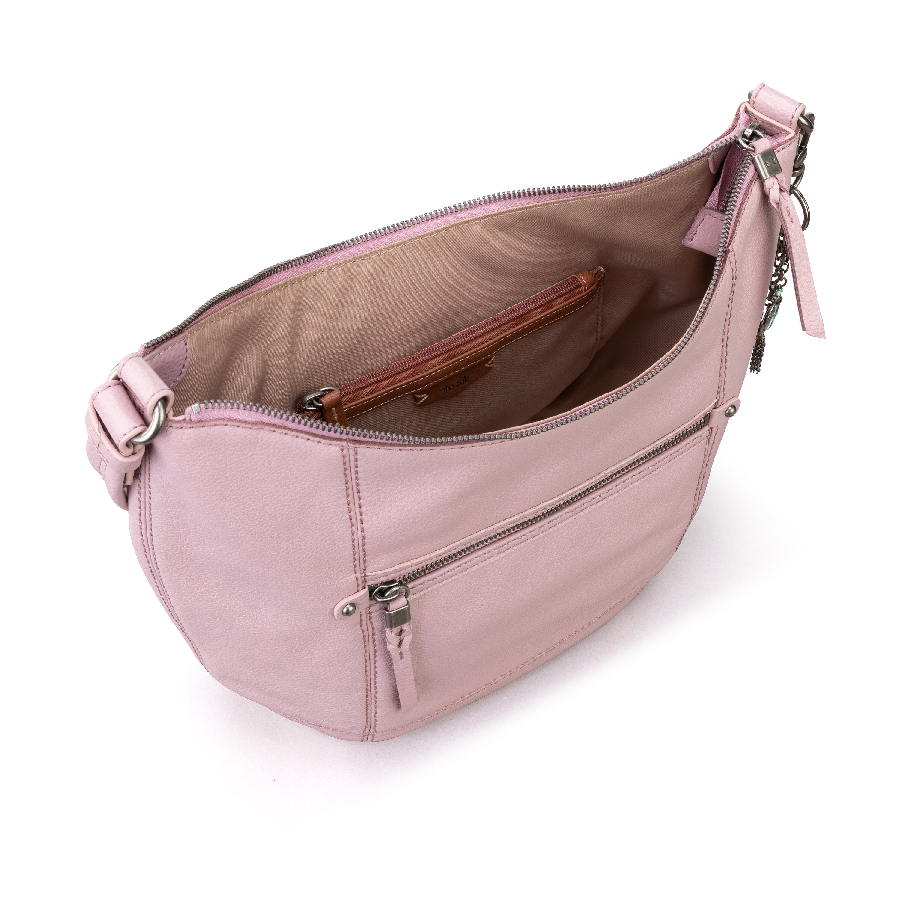The Sak Sequoia Premium Leather Hobo Bag with Artisanal Hand