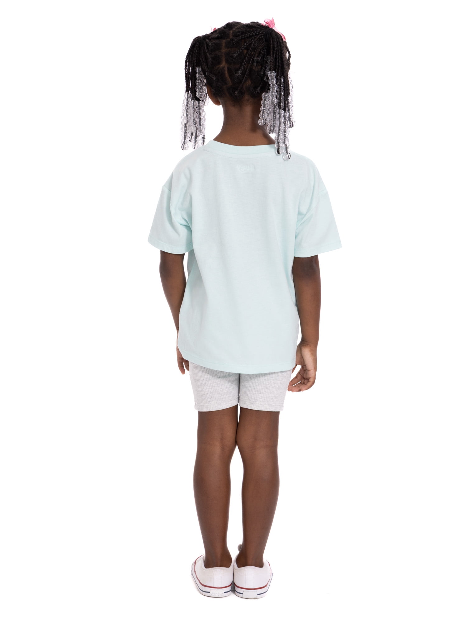 Bluey Toddler Girls Graphic Tee and Bike Shorts Set, 2-Piece, Sizes 12M-5T