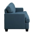 thumbnail image 3 of Benjara Eoin 62 Inch Loveseat, Blue Polyester, Soft Foam Cushioning, Solid Wood-Color:BlueMaterial, 3 of 6