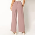thumbnail image 4 of Lmnyox Wide Leg Trousers for Women Flowy High Waist Drawstring Lounge Pants Summer Casual Palazzo Pants, 4 of 7