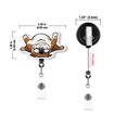 thumbnail image 3 of WIRESTER Acrylic Reel ID Holder Belt Clip Badge Retractable with Alligator Clip for Office Worker Medical Staffs, Nurse, Doctor, Teacher, Student - English Bulldog (S3), 3 of 5