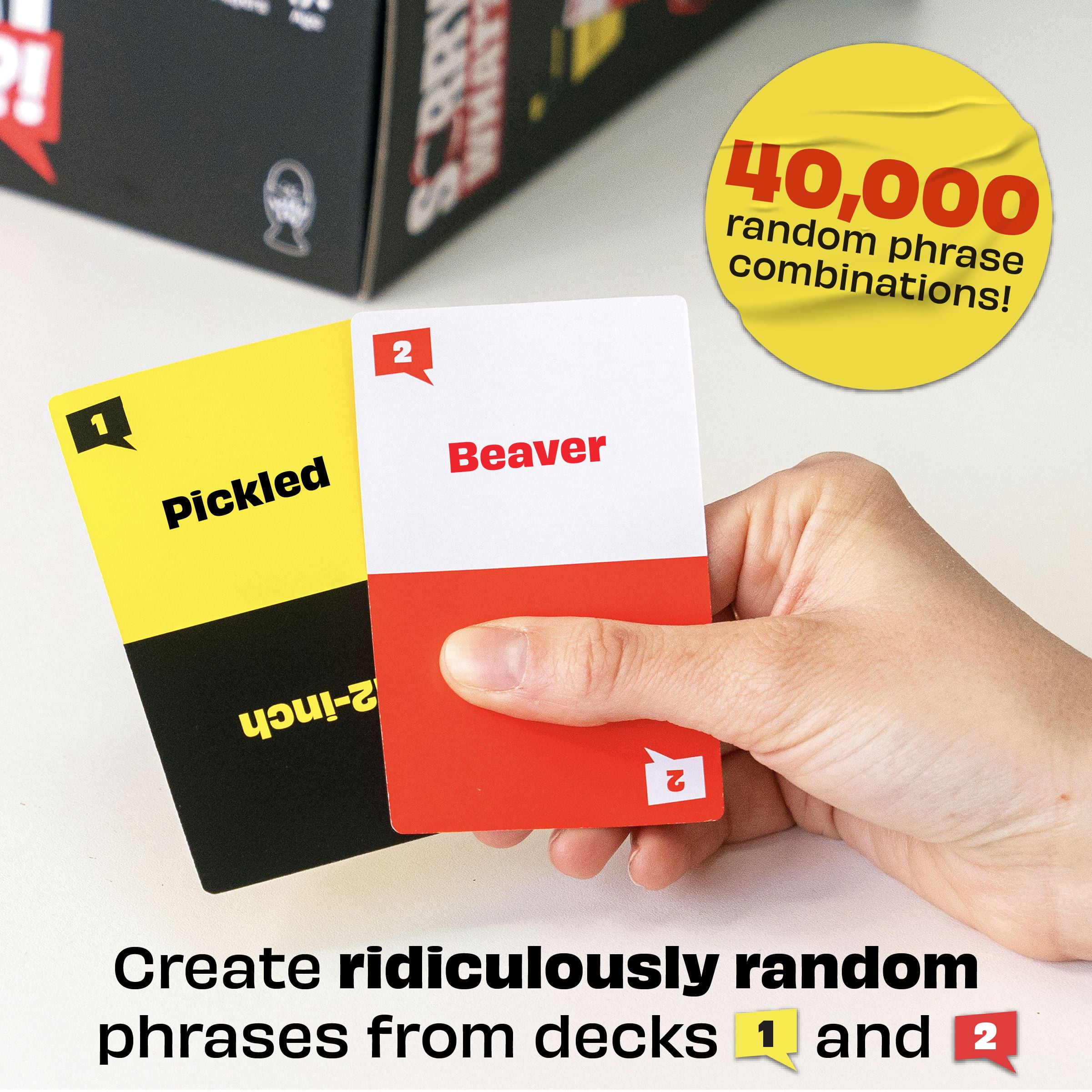 Sorry What -  Uncensored Terrible Lip Reading Adult Card Game - Based On The Headphone Challenge TikTok Trend - 2+ Players 40,000 Funny Word Phrase Combinations - Party Game for Adults