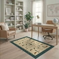 thumbnail image 2 of ODIKA 4'x6' Washable Area Rug Stain Resistant, Low Pile, Easy Care Hooked Fishing Sportsman Novelty Vintage Compass Lure Tackle for Dorm Room, Small Living, 2 of 7