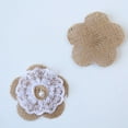 thumbnail image 3 of 20 piezas de flores de arpillera de yute hechas a mano para decoración de bodas, fiestas de Navidad y manualidades, 3 of 5