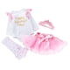 thumbnail image 2 of Conjunto de falda de tul con letras para el Día de San Valentín de SDJMa para recién nacidas y niñas, 2 of 8
