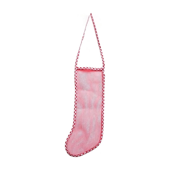 Christmas Gift Bags Christmas Stocking Shaped Mesh Storage Bag, 26.77" Hanging Polyester See-Through Gift Sack, Xmas Stocking Mystery Bag for Holiday Decor and Bathroom Organization