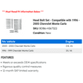 thumbnail image 2 of Head Bolt Set - Compatible with 1996 - 2005 Chevy Monte Carlo 1997 1998 1999 2000 2001 2002 2003 2004, 2 of 2