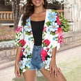 thumbnail image 5 of Women's Casual B Fashion Print Lightweight And Comfortable Beach Vacation Chiffon Cardigan Sun Cardigan plus Womens Cardigan Cardigans Women Light Weight Sweaters Duster Sweaters for Women Summer, 5 of 6