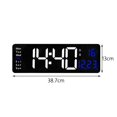 thumbnail image 4 of Reloj de pared digital electrónico, hora, fecha, temperatura, semana, pantalla USB, reloj colgante, , relojes LED para comedor, regalo, Azul BLESIY Reloj de pared digital, 4 of 8