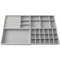 thumbnail image 2 of jewelry box jewelry organizer packaging box Velvet Jewelry Storage Tray Display Ring Bracelet Necklace Storage Box black, 2 of 6