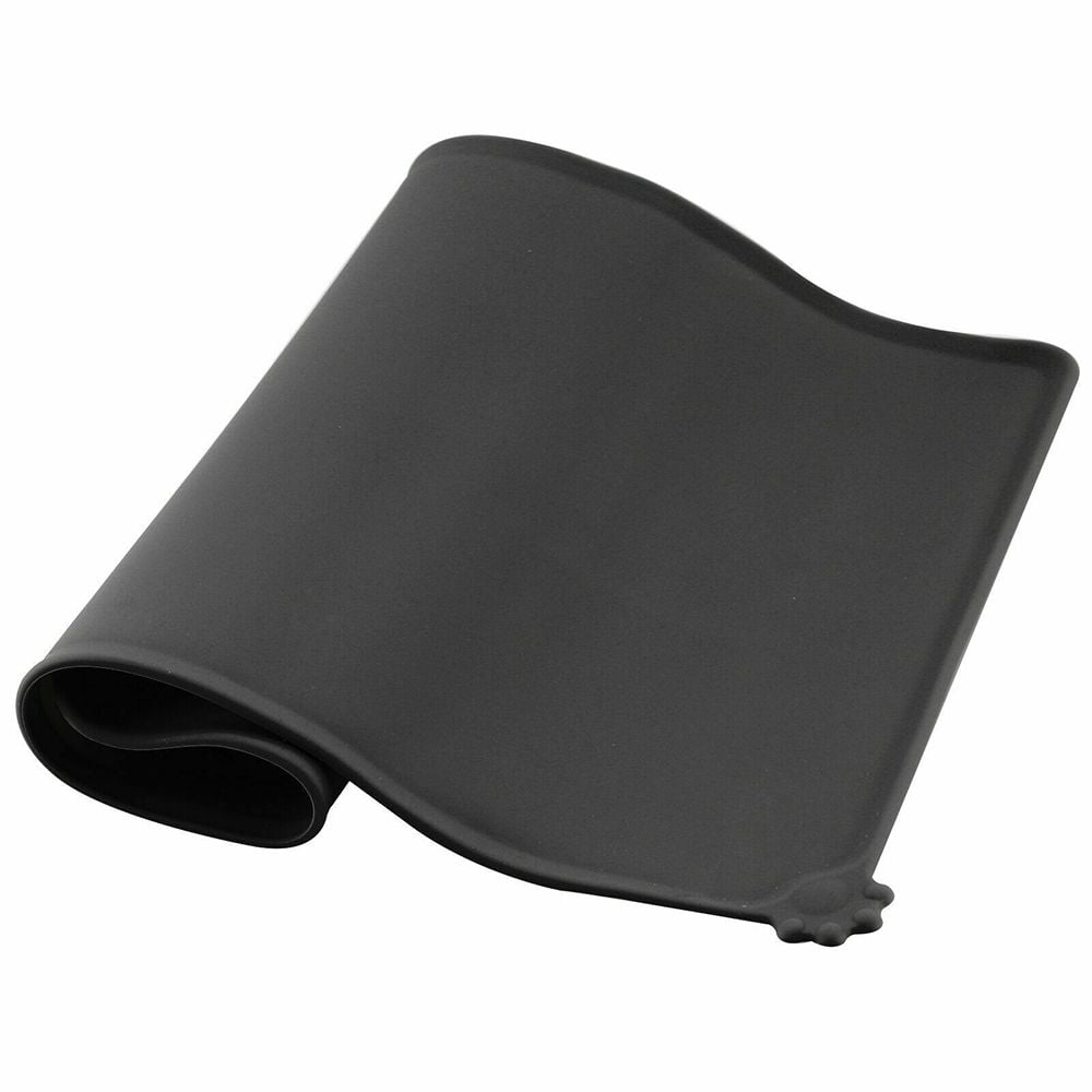 For Small Animals Waterproof Non-slip Silicone Pet Dish Tray Feeding Mat Dog Bowls Mat Cat Food Pad BLACK 55X38CM For Small Animals Waterproof Non-slip Silicone Pet Dish Tray Feeding Mat Dog Bowls Mat Cat Food Pad BLACK 55X38CM