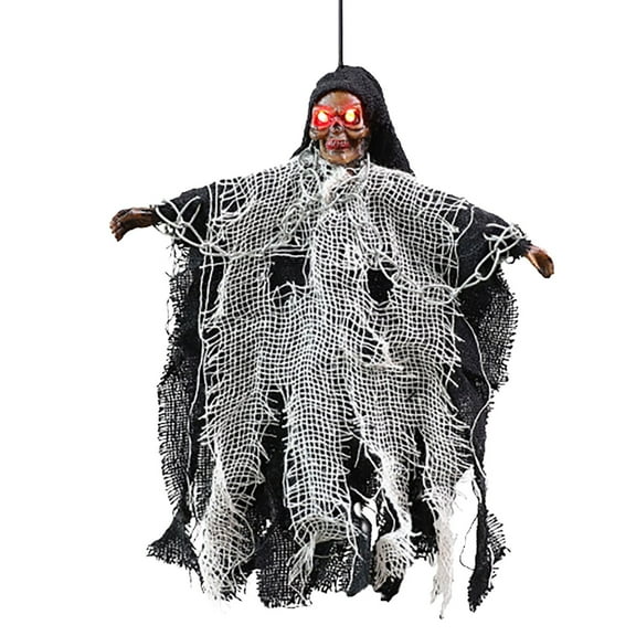 ZMKIAG Glowing Halloween Hanging Decorations with Chains - Spooky LED Light-Up Outdoor/Indoor Decor for Porch, Yard & Parties - Durable Plastic Ghost & Pumpkin Themed Hanging Ornaments