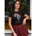 thumbnail image 2 of Africa Map Of Triangles T-Shirt Women -Image by Shutterstock, Female 3X-Large, 2 of 4