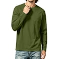 thumbnail image 5 of Men's Casual Loose Fit Long Sleeve Chest Pocket T-Shirt Versatile Autumn Winter Top, 5 of 8