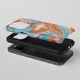 thumbnail image 4 of Marble Design For All iPhone Series Tough Phone Case Blue Orange White, 4 of 7