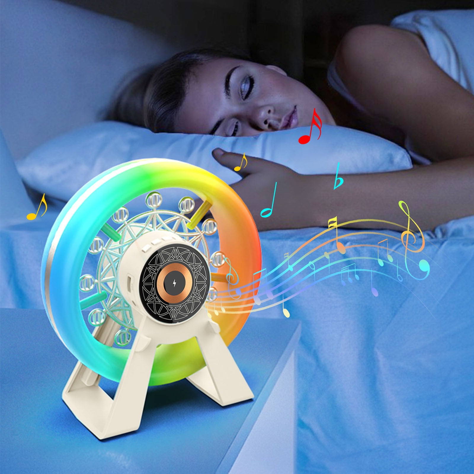 Kyusrd Ferris Wheel Wireless Fast Charging Bluetooth Speaker Home Desktop Decorations