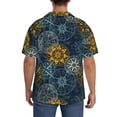 thumbnail image 3 of Sikiie Vintage Compass Men's Wrinkle Free Untucked Cuban Shirt Business Casual Button Down Shirts Short Sleeve ShirtMedium, 3 of 5