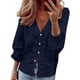thumbnail image 1 of Tamaño Más Túnica de Manga Larga Tops para las Mujeres Blusa de Cuello en V Casual, Camisas Sueltas para Todas las Estaciones, 1 of 8
