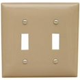 thumbnail image 1 of Lexan Wall Plates 2 Gang Midsize Toggle Switch Ivory, 1 of 1