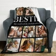thumbnail image 3 of Custom Blanket with Photos Text, Personalized Picture Blankets, 10 Photos Collage, Customized Merry Christmas Throw Blanket for Family, Dad, Mom, Kids, Gifts for Birthday Christmas, 5 Sizes, 3 of 6