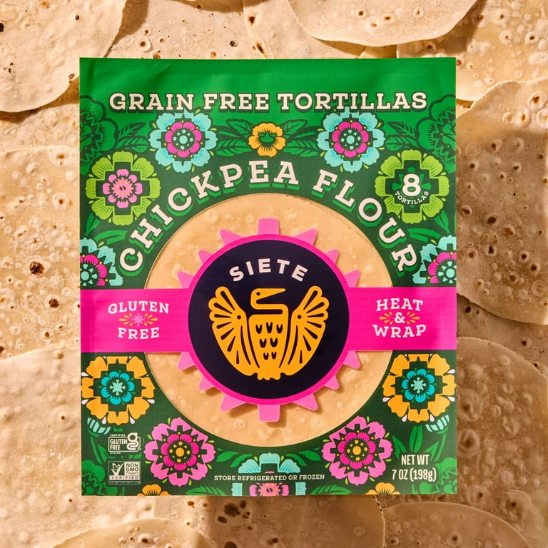 Siete, Chickpea Flour Tortillas, 8ct, Vegan, Grain Free - Walmart.com