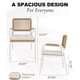 thumbnail image 3 of Set of 2 blanca patio rattan sillas con all-weather cushions, armrests & metal frame para outdoor dining, 3 of 7