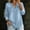 *Sky Blue, variant on ClodeEU Women's V Neck Long Sleeve Denim Blouse,Loose Curved Hem Casual Jean Top Black,Women's Plus L