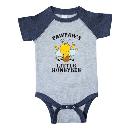 

Inktastic Cute Bee Pawpaw s Little Honeybee with Stars Gift Baby Boy or Baby Girl Bodysuit