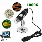 Portable USB di gital Microscope 1000X 8 LED USB 1000X Zoom 8 LED USB Microscope di gital Magnifier Endoscope Camera Video with Stand, USB di gital Microscope,Microscope