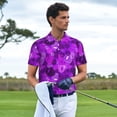 thumbnail image 4 of Daiia Berry Raspberry Pattern Men’s Polo Shirts,Solid Deck Shirt,Classic Fit, Breathable Cotton Polo for Casual and Sport Wear-4X-Large, 4 of 7