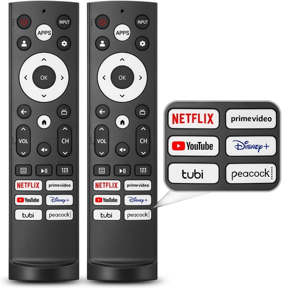 【Pack of 2】for Hisense TV Remote Replacement,Compatible with Hisense Google UHD ULED QLED 4K Smart TVS