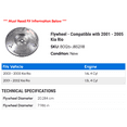 thumbnail image 2 of Flywheel - Compatible with 2001 - 2005 Kia Rio 2002 2003 2004, 2 of 2