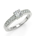 thumbnail image 2 of 1.50 Ct Round Moissanite Engagement Ring , Solitaire Moissanite Diamond Ring, Bridal Woman Ring, Anniversary Ring , 18k White Gold Plated Ring, 2 of 2