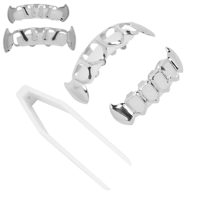 Hollow Plating Teeth Brace, Fashionable Metal Teeth Decoration Jewelry for Party, Suitable for Parties