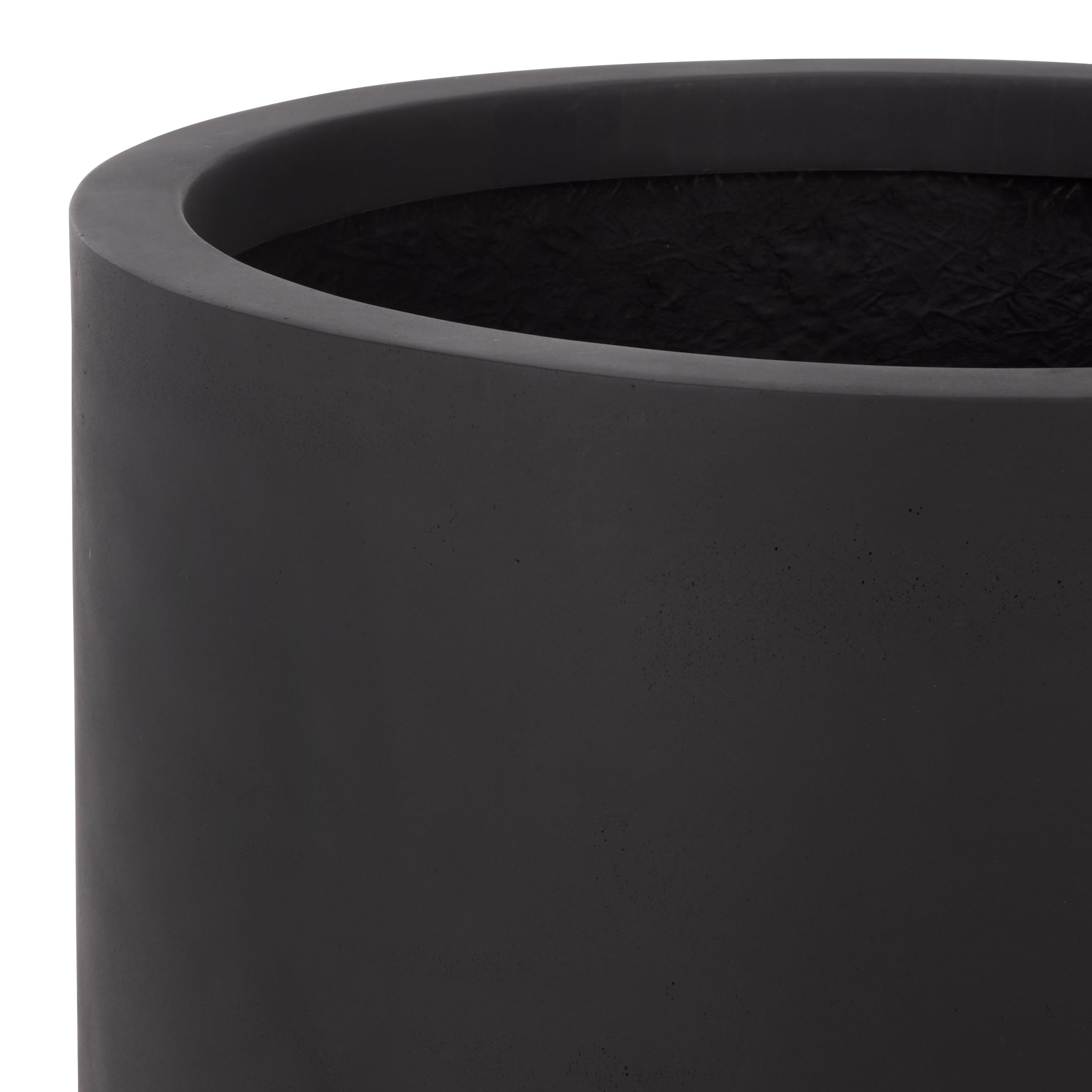 Safavieh 18.1" x 18.1" x 23.6" Round Black Fiberstone Plant Pot